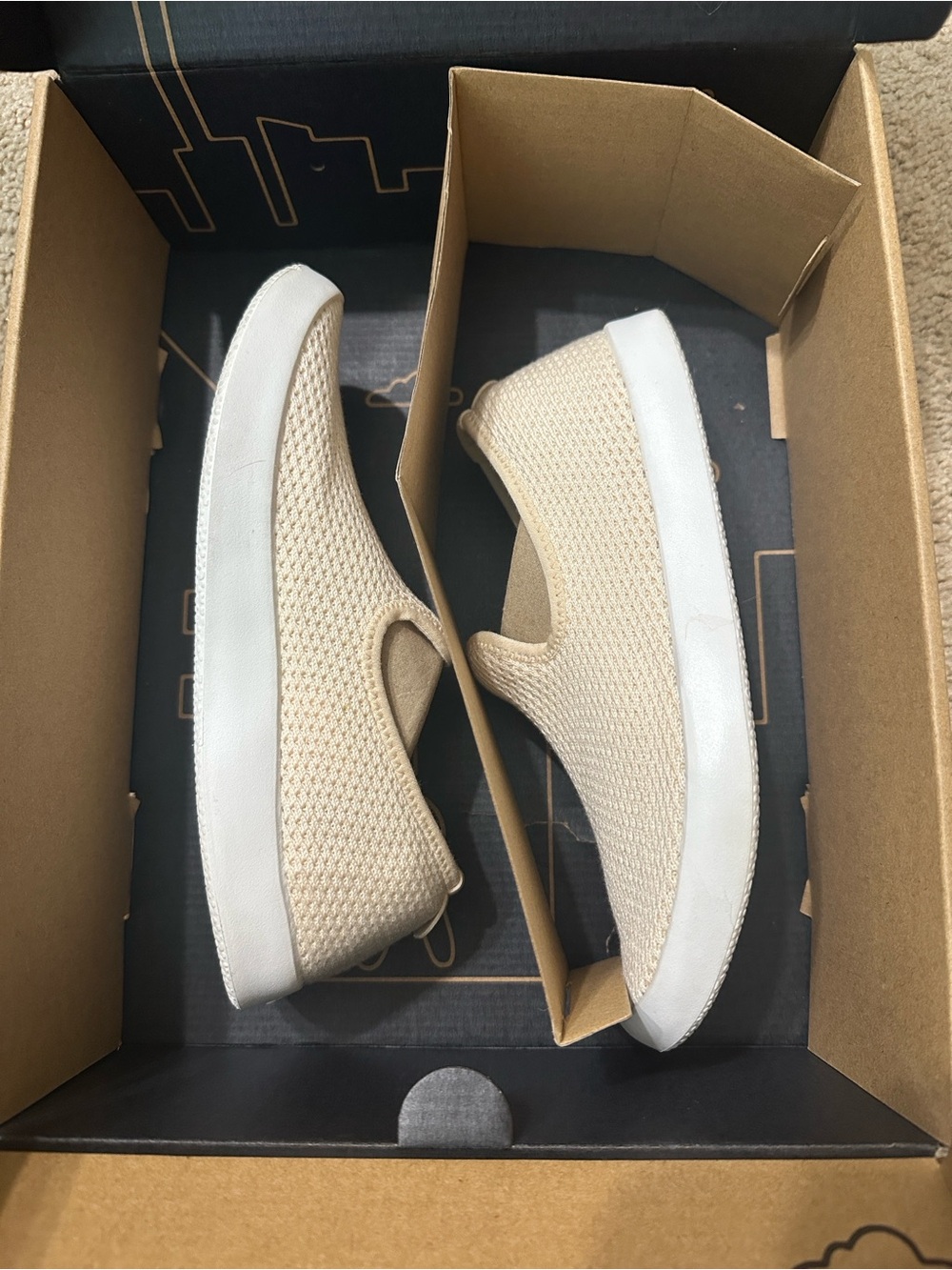 allbirds Women's Slip-On Knit Tree Lounger in Aspen with white soles